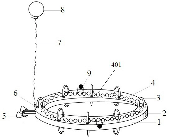 一种用于微生物菌剂播撒的沉水式承载装置