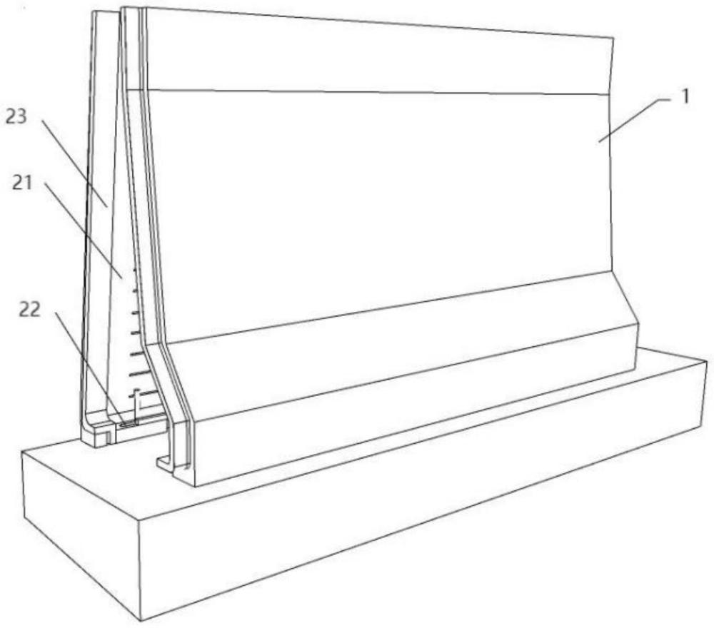 一种装配式桥梁防撞墙混凝土永久模板