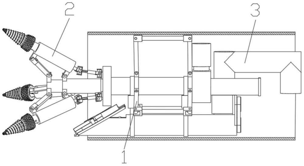 一种用于小口径非开挖设备的变径旋挖装置