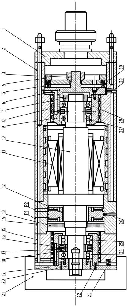 一种轴向双向振动电主轴