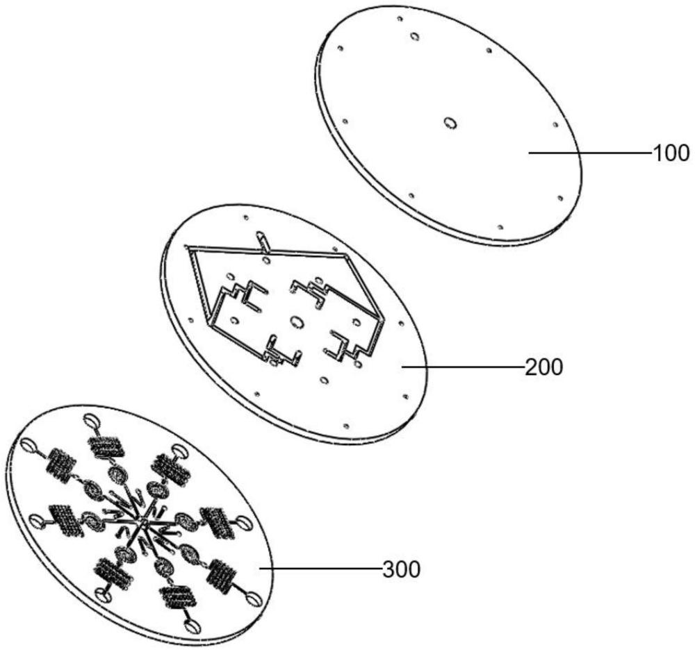 一种基于三层微芯片检测的LAMP检测芯片及其控制方法