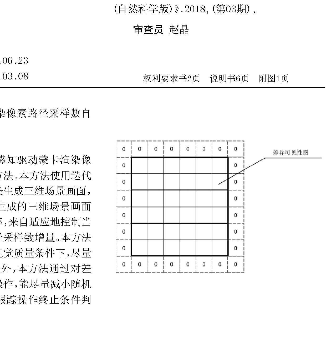 视觉感知驱动蒙卡渲染像素路径采样数自适应控制方法