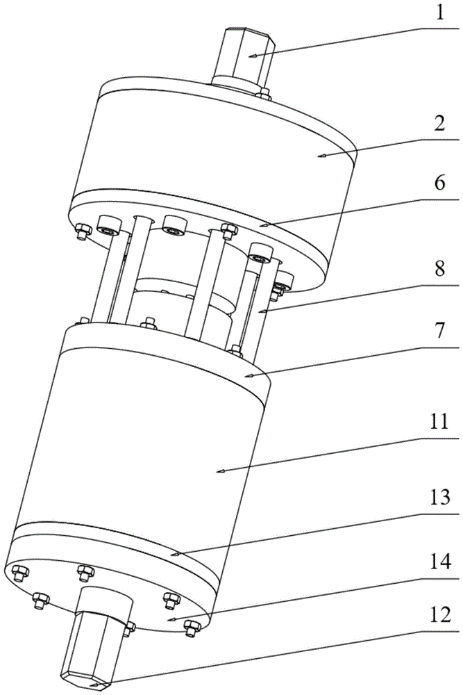 莲蓬头式维间解耦二维无线无源传感器