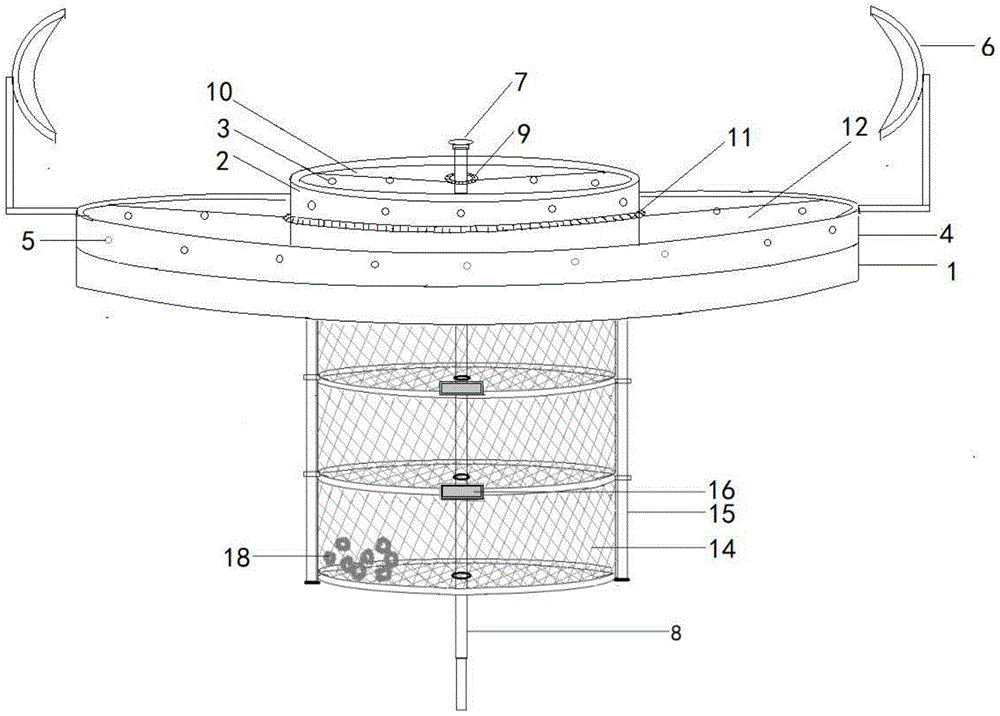 一种光催化多级处理污水漂浮装置