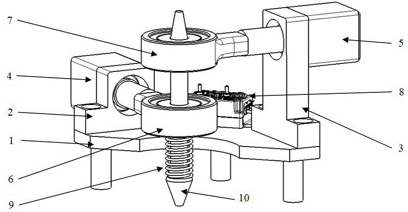 笔式超声探头姿态闭环调节装置及方法