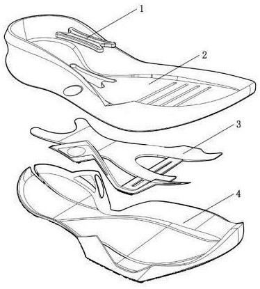 一种具有受力稳定功能的篮球鞋鞋底