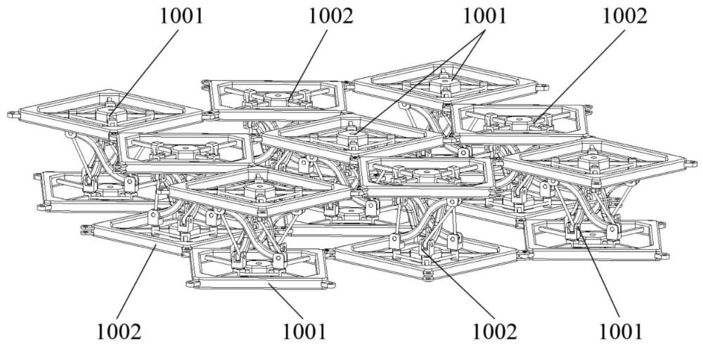 一种具有压缩扭转特性的正方形旋转刚体结构