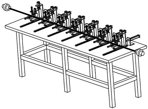 一种多曲率型材多点复杂弯曲成形校形一体化装置