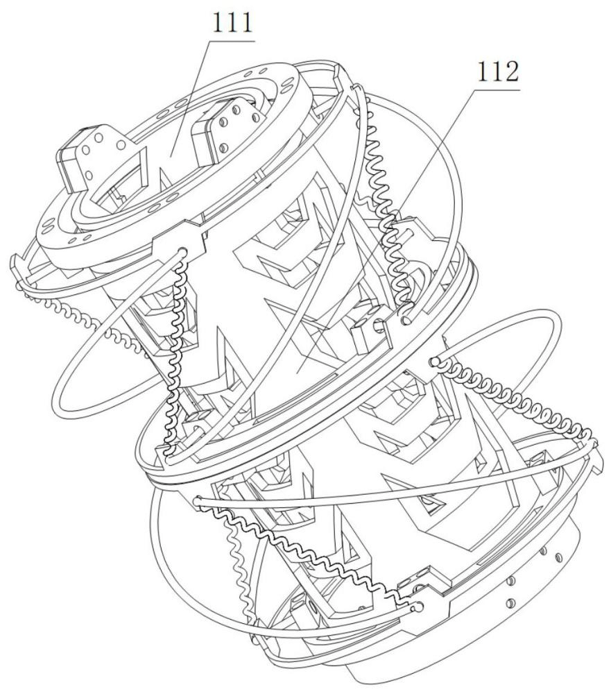 一种基于双层四杆张拉结构的上肢前臂及腕部康复机构