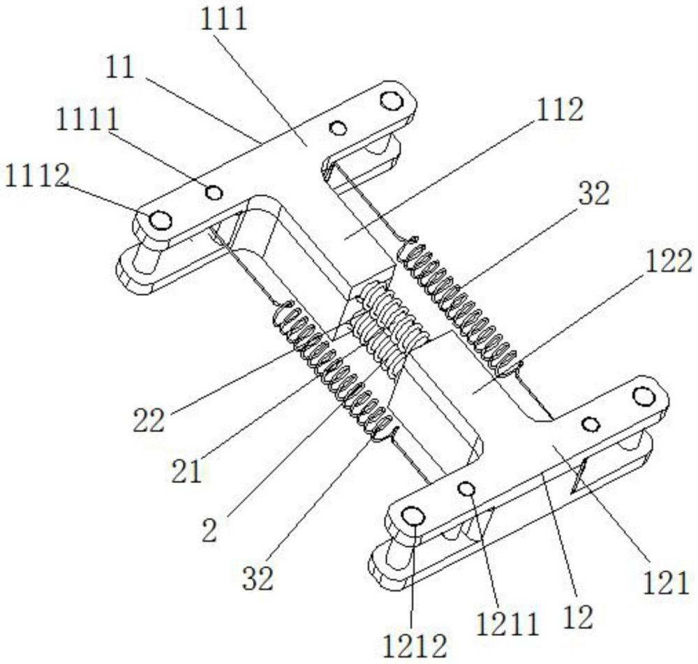 一种基于两杆两索张拉结构的负泊松比超材料胞元结构