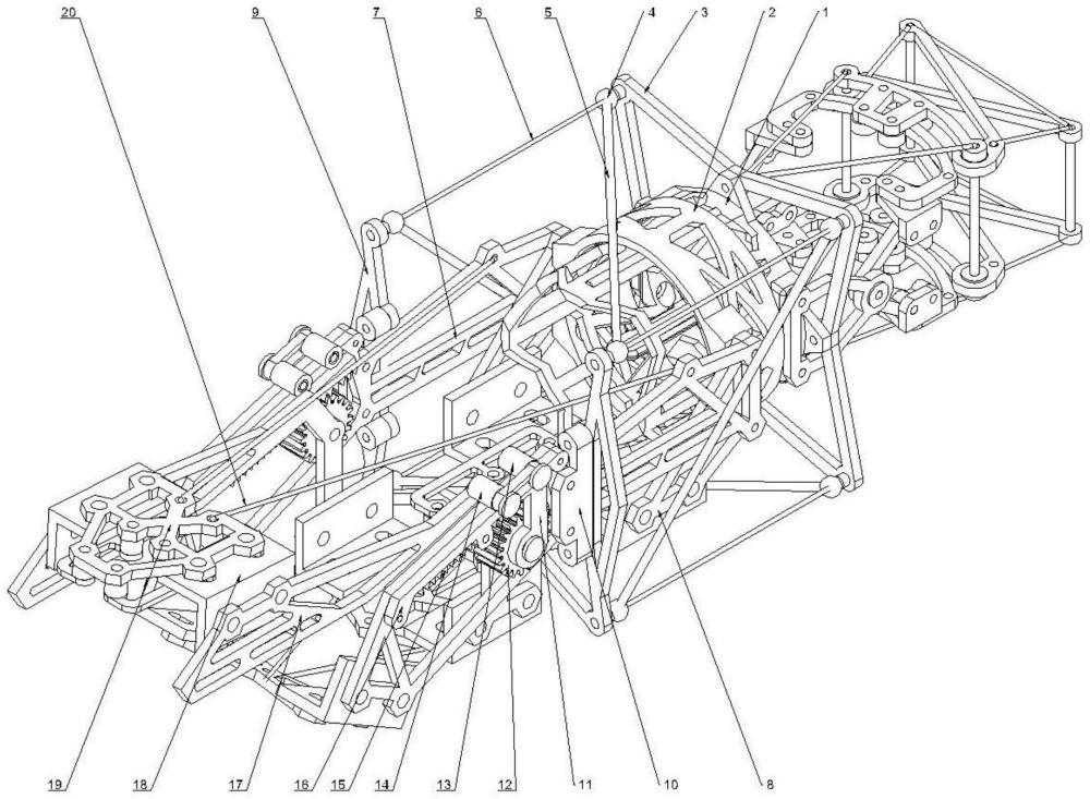 一种基于张拉整体结构的仿生上肢可穿戴设备