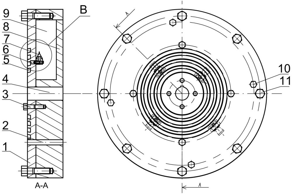一种液体式转子动平衡头结构