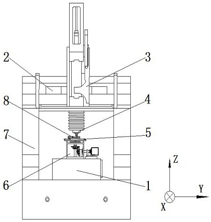 一种用于加工光学元件的非谐振振动辅助磁流变抛光装置及方法