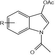 一种1-乙酰基-1H-吲哚-3-基乙酸酯衍生物的合成方法和应用