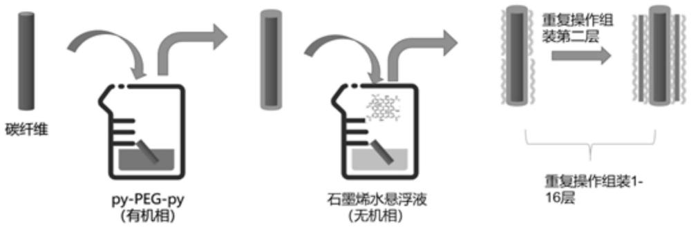 一种具有仿生层级结构界面层的碳纤维、制备方法以及复合材料制备方法
